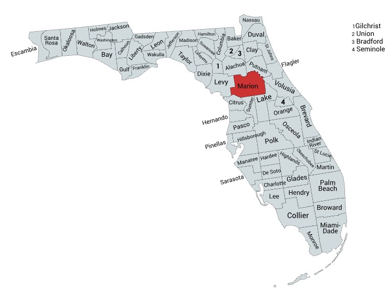 Crime map of Marion County